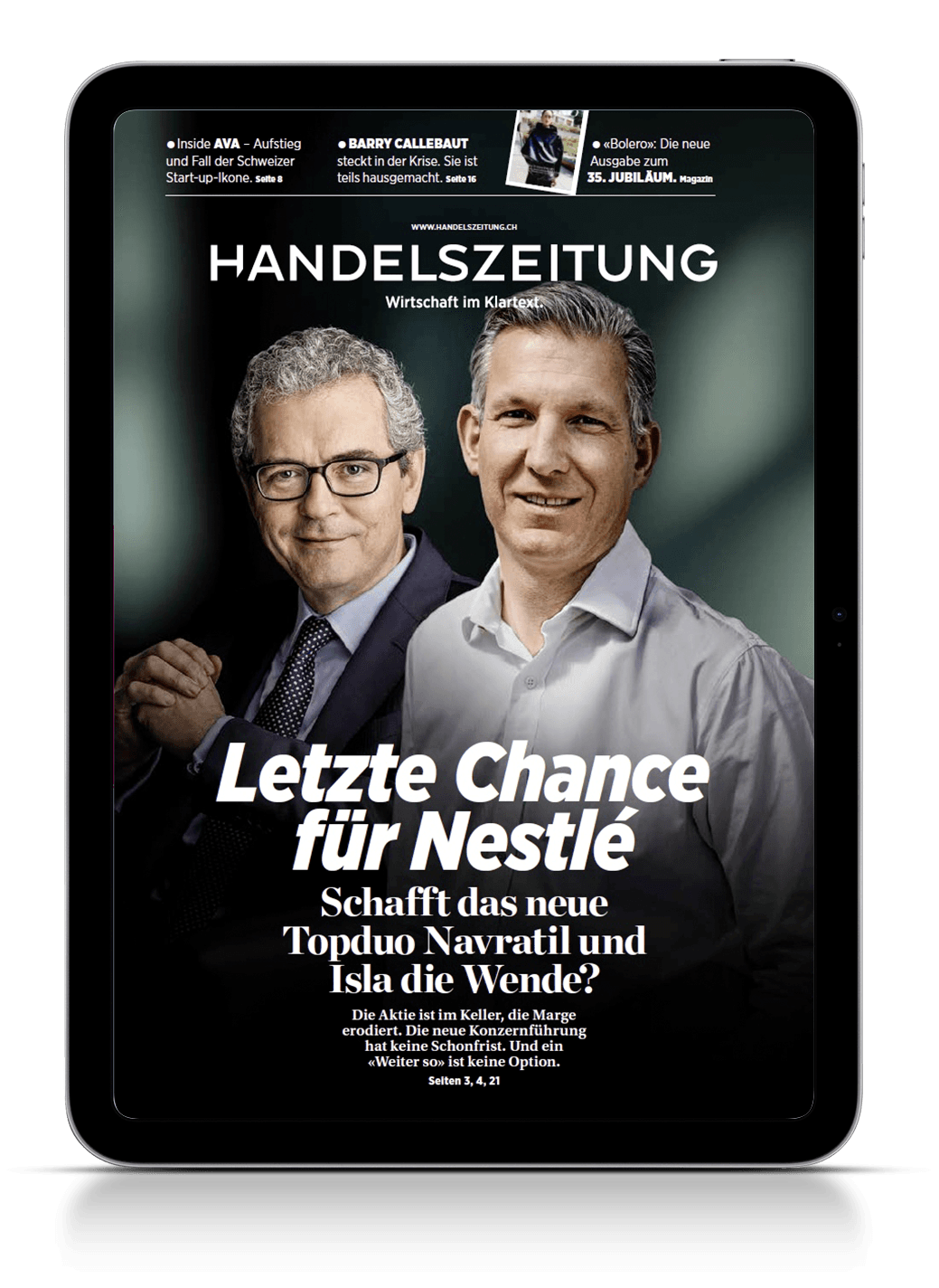 Handelszeitung E Paper Produkt Teaser